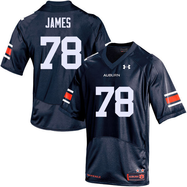 Auburn Tigers Men's Darius James #78 Navy Under Armour Stitched College NCAA Authentic Football Jersey TED3774ZK